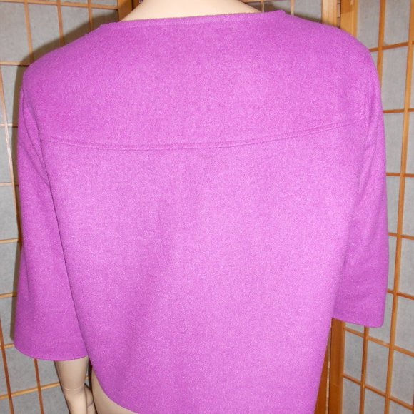 LUCIANO DANTE Wool Blend Short Blazer Jacket * sz 14 - Picture 5 of 6